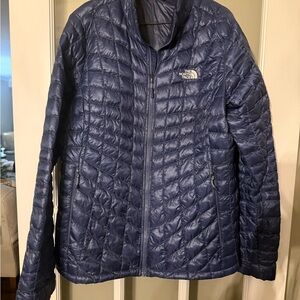 The North Face Purple Blue Quilted Jacket Women’s Size Large Lightweight Ski